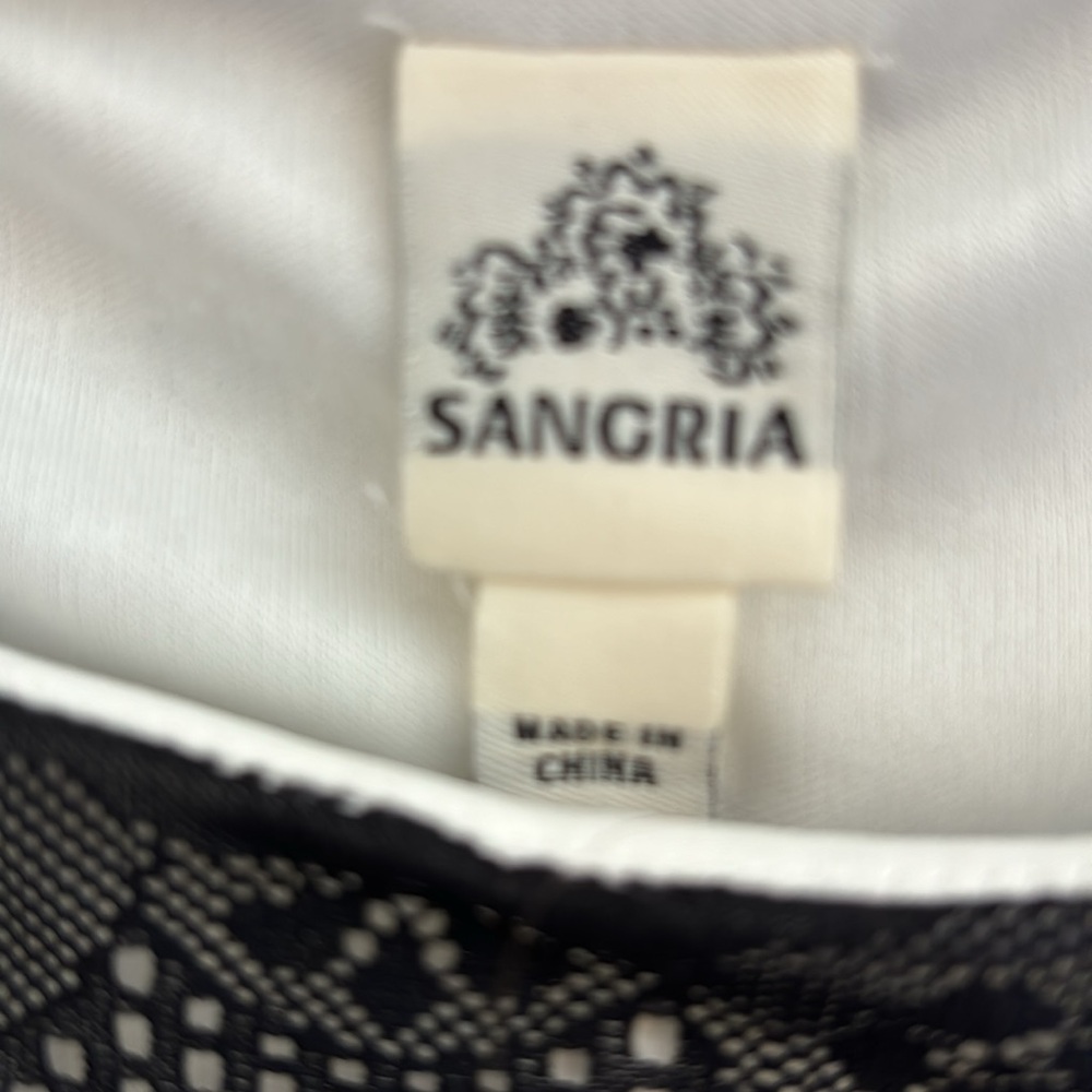 Sangria black & white dress with lace size 6 - Picture 4 of 5
